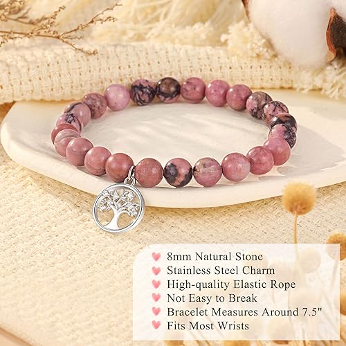 UNGENT THEM Tree of Life Bracelet for Women, Gifts for Grandma, Nana, Mother in Law, Mom, Gigi, Mimi, Aunt, Sister in Law, Teacher, Birthday Christmas Wedding Mothers' Day Gifts3