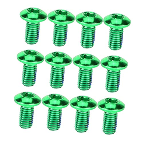 BRIGHTFUFU Upgrade Your Bike Titanium Steel Brake Pad Screws 12pcs Set M5*10mm T25 Thread for E-Bikes