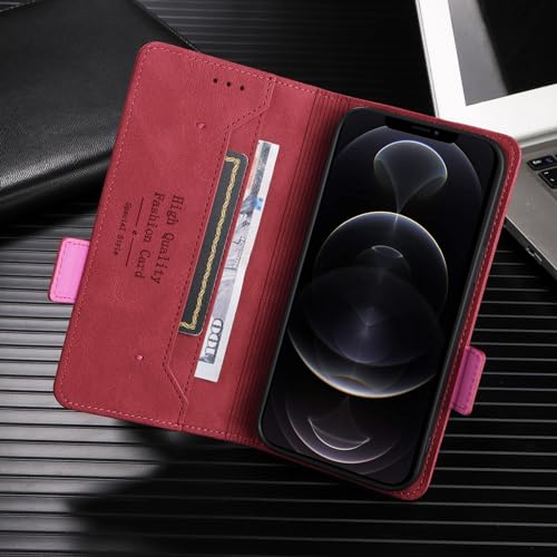 Capa para Motorola Moto G54 Capinha de couro PU com suporte para cartão case flip de proteção com fe