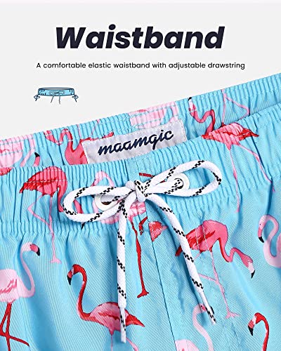 Image of maamgic Mens Swim Trunks Quick Dry Swim Shorts with Mesh Lining Funny Swimwear Bathing Suits 7inch
