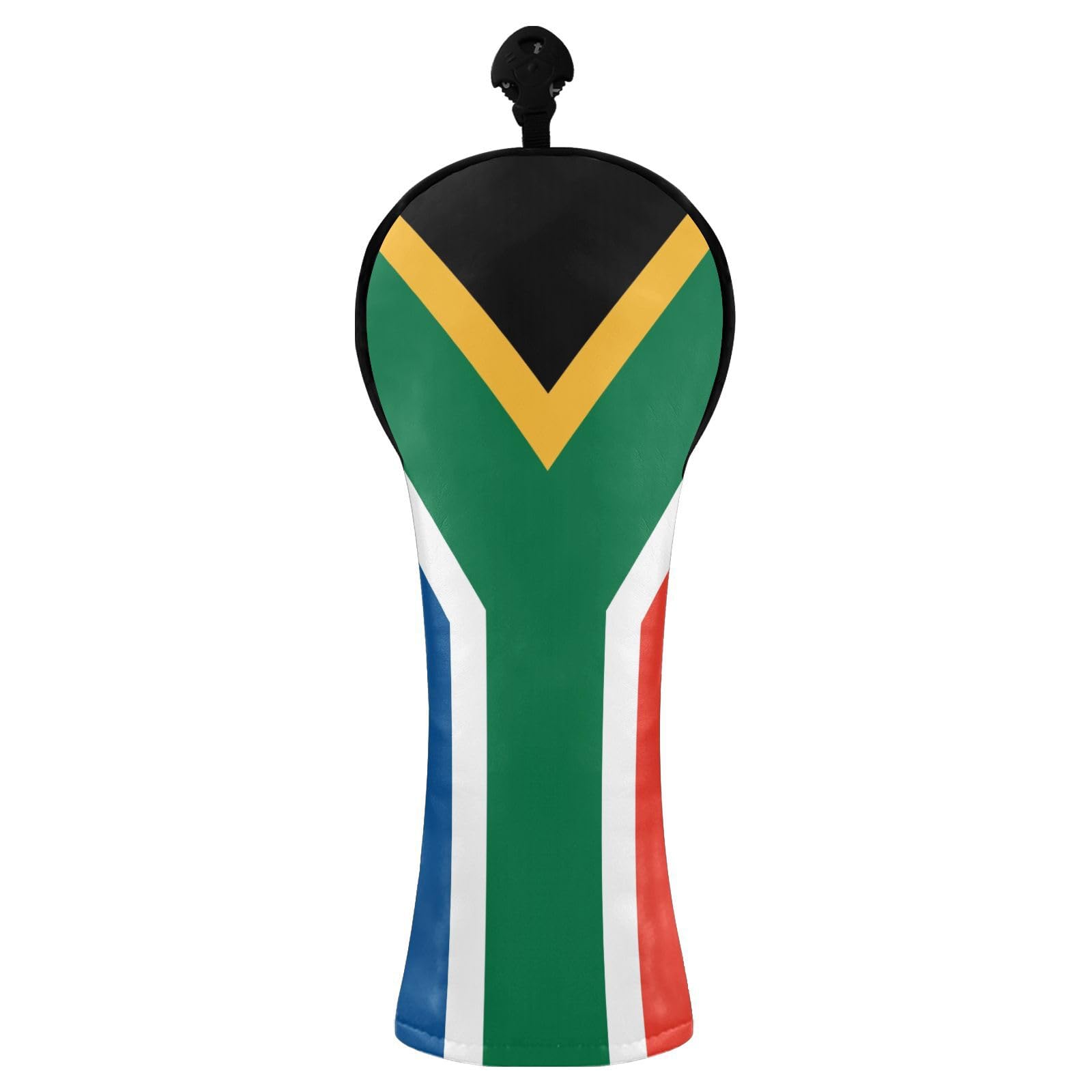 Südafrika-Flagge, südafrikanische Nationalgolfhaube, PU-Leder mit Nummernschildern für Fahrer-Hybrid- und Fairwayhölzer