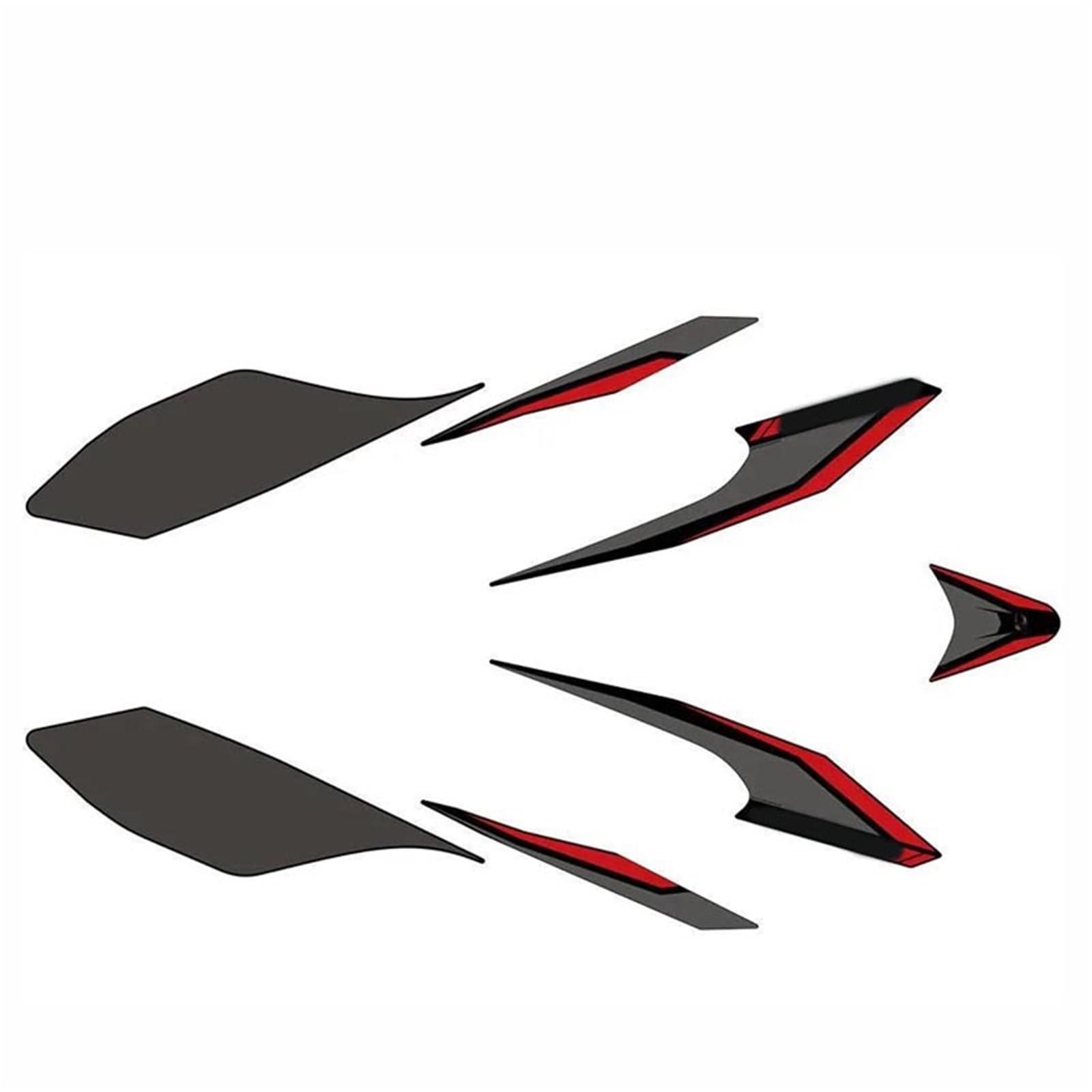 Motorradaufkleber Für H-ONDA FORZA 125 300 Motorrad-Karosserieschutzaufkleber Reflektierender Aufkleber Für Verkleidungsdekoration(Nero)