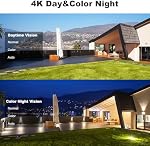 [DC&POE] 4K WiFi Caméra de sécurité extérieure, GENBOLT 8MP Surveillance à la maison des projecteurs CCTV IP Caméra avec nuit de couleur, Tilt de détecteur de véhicule/humain de suivi automatique 4X Zoom numérique (2.4&5GHz)