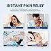 LotFancy Face Ice Pack Wrap for TMJ, Wisdom Teeth, with 4 Reusable Hot Cold Therapy Gel Packs, Pain Relief for Head, Oral and Facial Surgery, Dental Implants, Blue