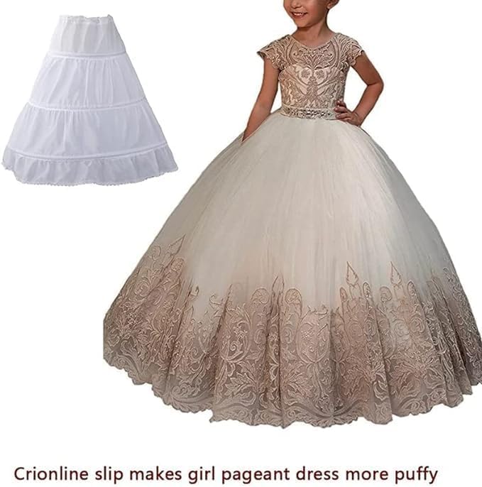 Crinoline Petticoat with Hoops | Underskirt for Girls' Long Dresses | Petticoat skirt for girls2