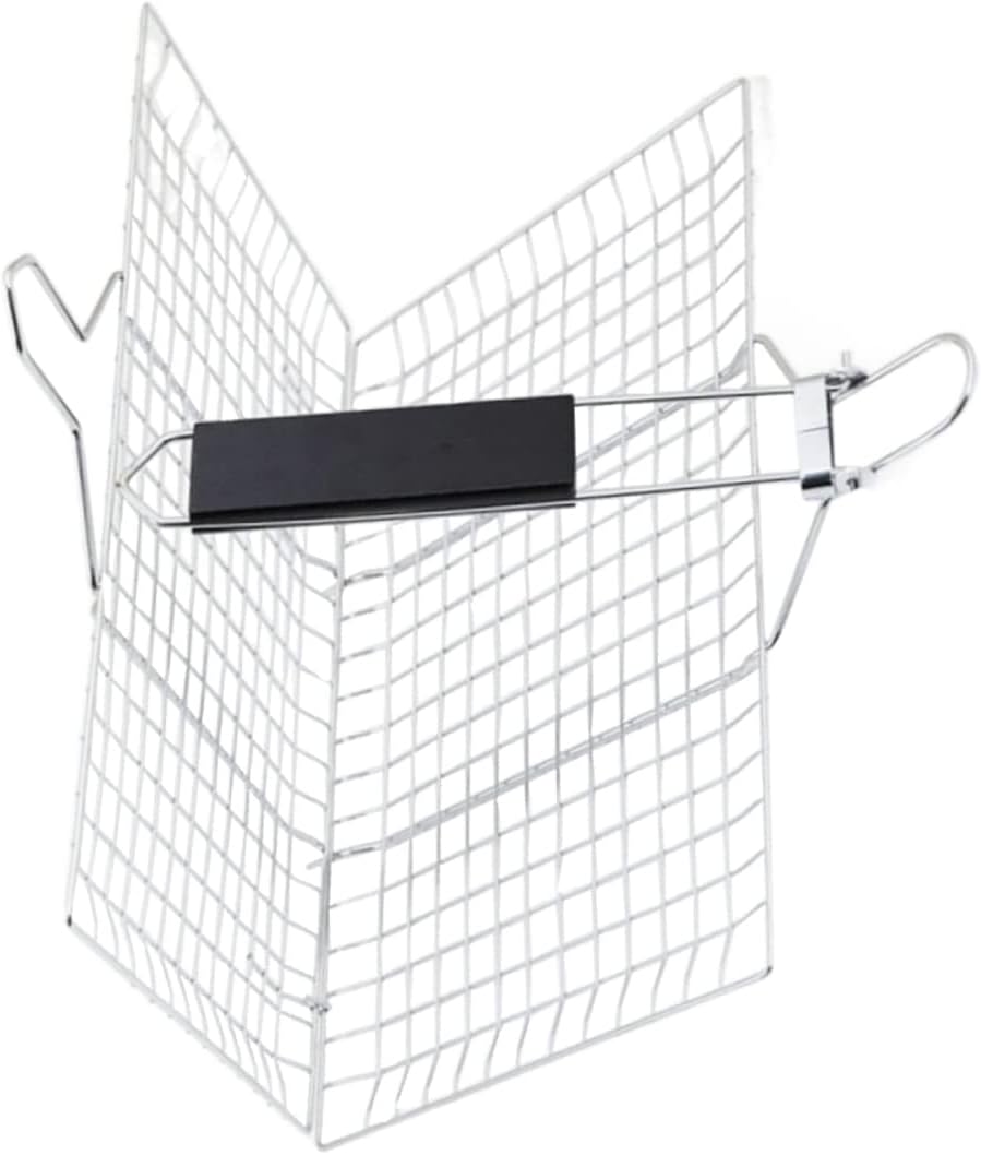 BESPORTBLE Barbecue Net Kitchen Barbecue Grill Basket Fish Grilling Basket Practical Grill Rack Easy to Use for Outdoor Cooking