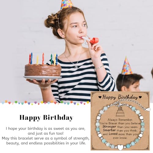 Birthday Bracelet Gifts for Her 13th 16th 18th 21st Happy Birthday Gift for Her Heart Bracelet Sweet 13 16 18 21 Birthday Gifts for Sister Friends Daughter Granddaughter Niece Mom Wife2