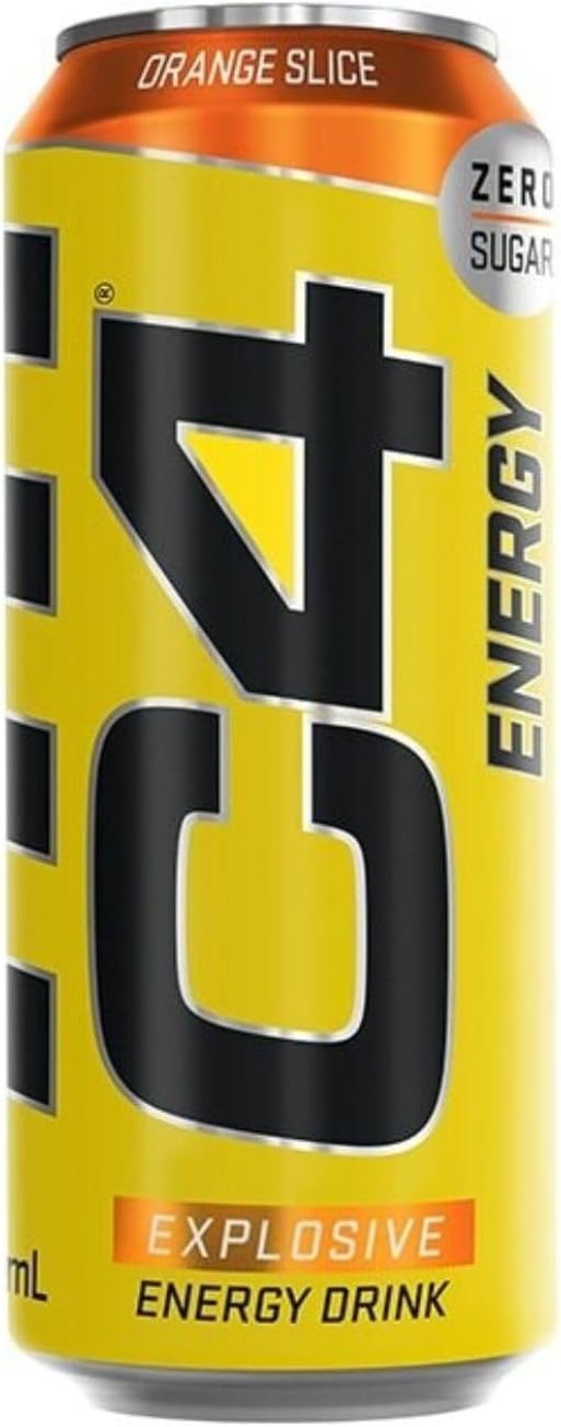 C4 Orange Slice Zero Sugar Energy Drink - 500ml (Imported United Kingdom)