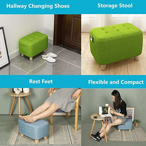 Repose-Pieds Ottoman Rangement Intégré | Solution Gain de Place Pouf Carré - 5
