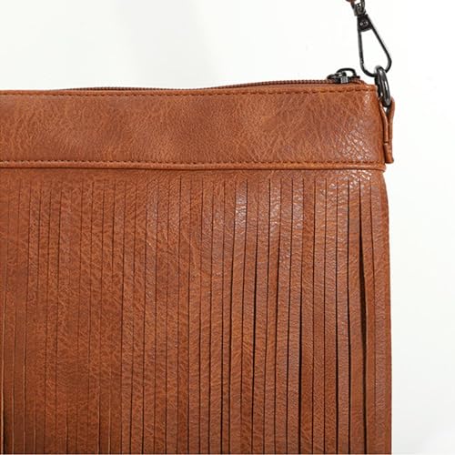 Sac portefeuille et clés avec franges rétro pour téléphone portable - 6