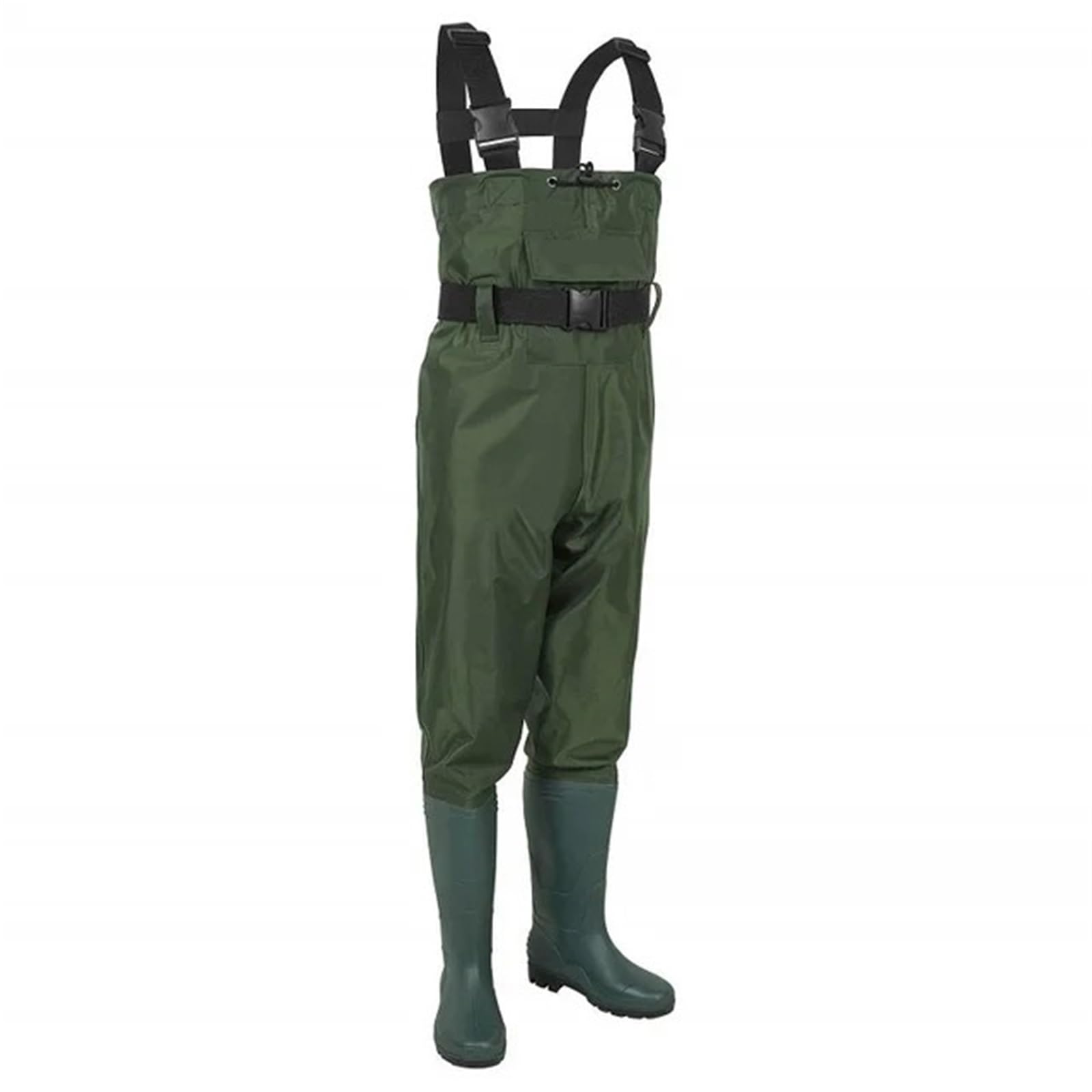 Traje de Pesca con vadeo, Pantalones y Botas, para Adultos, Hombres y Mujeres, Impermeable, hasta el Pecho, para Caza y trasplante de arroz (Verde, 2, 40)