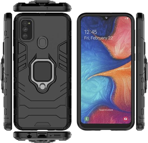 Image of FITSMART Robot Ring Case Cover for Samsung Galaxy M30s / SM-M307FN /DS /SM-M307F /DS - Black