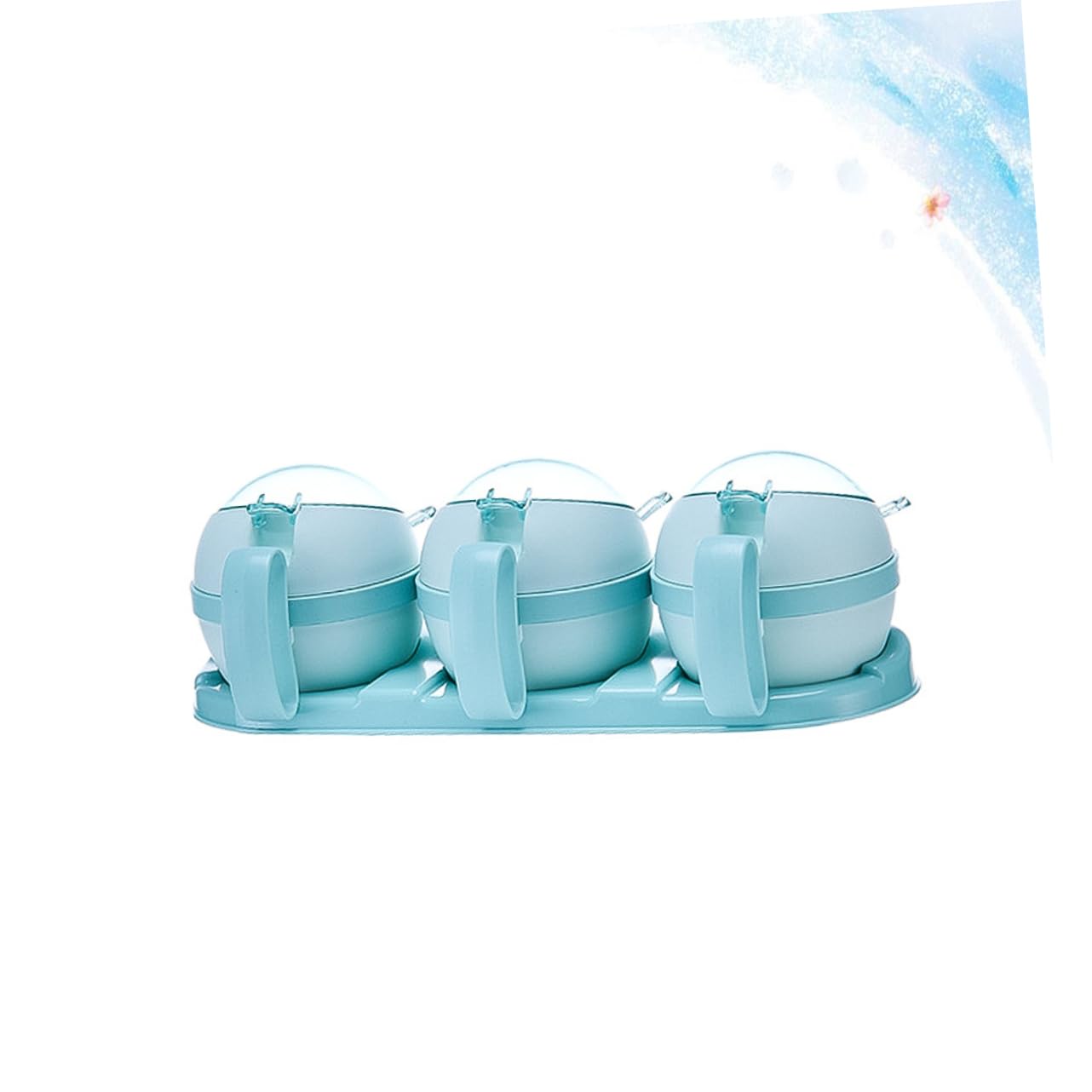 COLLBATH 1 Set Condiment Containers Salt Jar with Lid Blue Seasoning Container Seasoning Storage Container