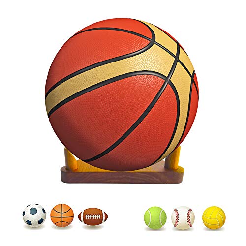 LuxRound Ball Stand Holder Display Stand for Basketball Football Soccer