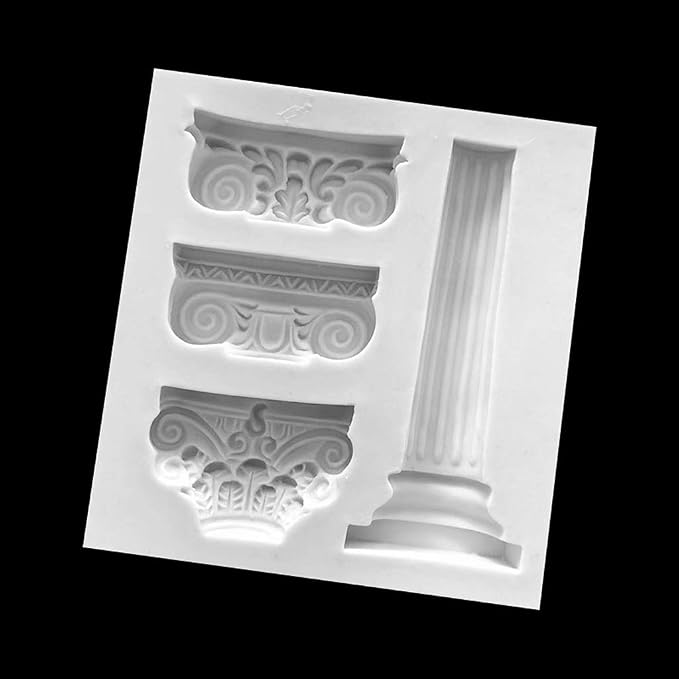 Molde de silicona para decorar pasteles con patrón romano retro europeo miniatura 6
