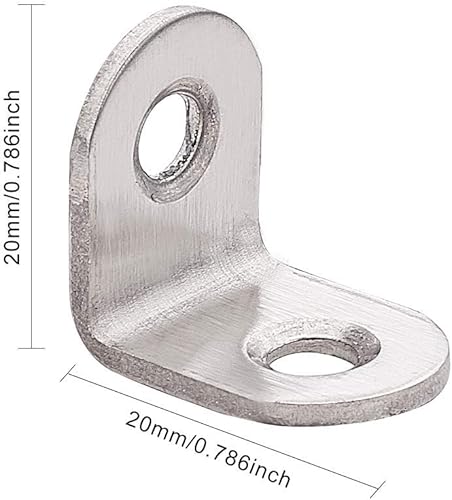 Miniatura 5 de MroMax - Estante para muebles (0.787 x 0.787 x 0.591in, en forma de L, ángulo recto, soporte para esquinas, 10 unidades, 25 unidades, 50 unidades,