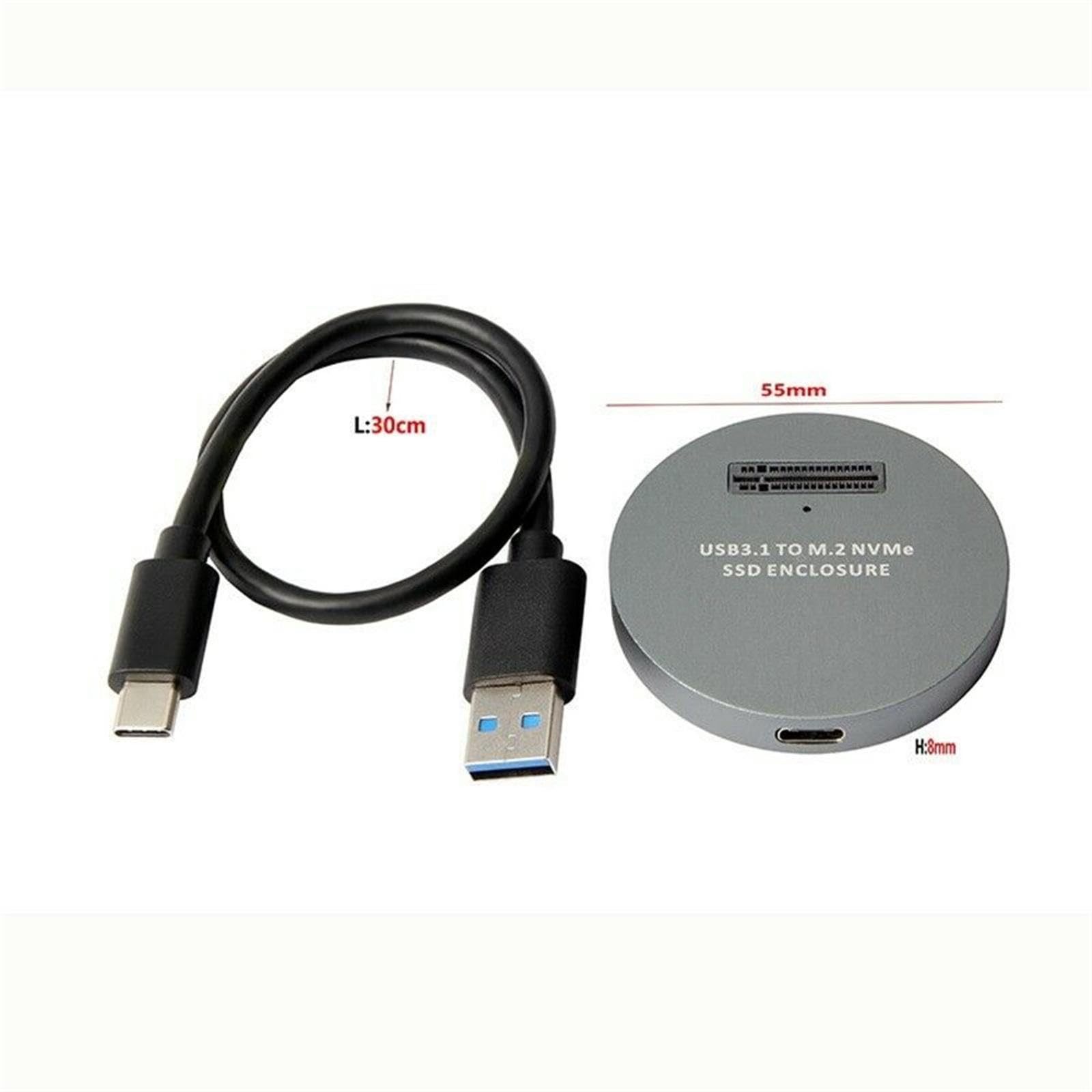 Obudowa M.2 NVMe SSD na USB 3.1 10 Gb/s zewnętrzny dysk półprzewodnikowy USB 3.0 połączenie typu C komputer Sullpies MOUDOAUER