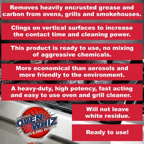 1 Gallon (128 Oz.) Oven Whiz Heavy Duty Oven & Grill Cleaner, Tough Stains, Carbon, Grease & Food Burnt Eliminator for BBQ Grills, Ovens, Stainless Steel for Home & Commericial Use by FryOilSaver Co. - Thumbnail 2