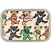 Belt Buckle Dancing Bears Random FC Wood Natural Multi Color Rectangle 3.5 Inches by 2.5 Inches