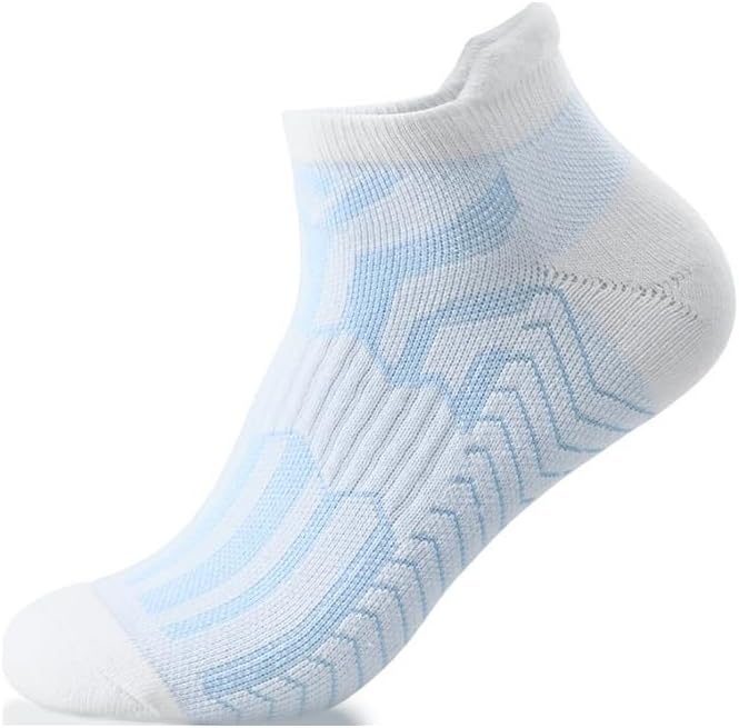 Men's Summer Cotton Short Socks, Breathable Cushioned Thick Sole Moisture Wicking Anti-Odor for Basketball & Sports