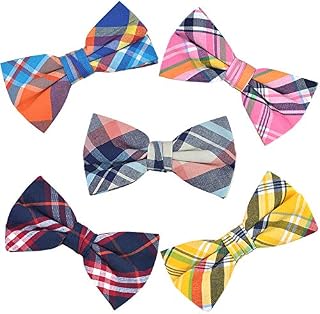 OUMUS 5 PACKS Elegant Adjustable Pre-tied Bow Ties Set, Gift Idea for Men