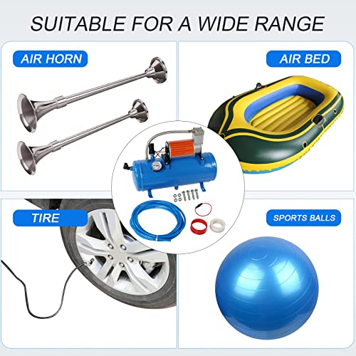 JDMSPEED Novo compressor de ar 150PSI DC 12V com tanque de 6 litros 1,6 galão para buzinas de trem p