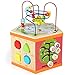 Infant Maze Spielzeug Multifunktionale Early Learning Activity Würfel-Spielzeug Große Holz Aktivität Cube Korn-Labyrinth for Kinder pädagogisches Spielzeug Activity Center Wulstige Abacus pädagogische