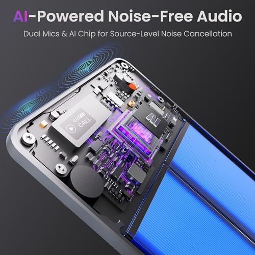undefined AI Voice Recorder, Note Voice Recorder - Transcribe & Summarize, AI Noise Cancellation Technology, Supports 152 Languages, 64GB Memory APP Control Audio Recorder for Lectures, Meetings, Calls, Gray の商品画像 2