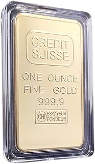 Swiss 1oz Fine Gold Bar - Commemorative Coin, Gold-Plated, High-Quality Metal Bar, Collectible Gold-Plated Coin