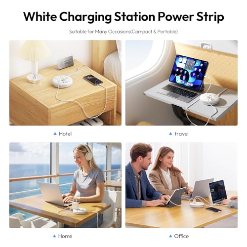 image for Travel Power Strip, NTONPOWER 3 Outlets 3 USB(1 USB C) Cruise Approved