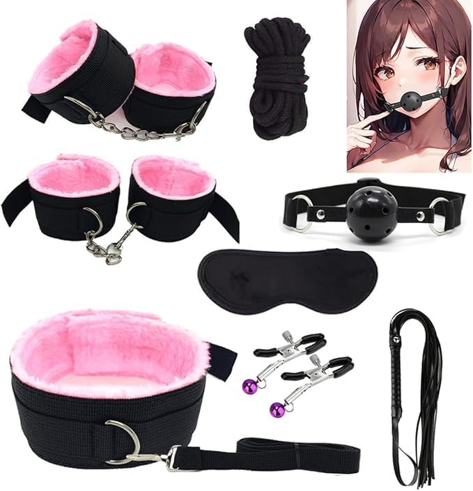 Miniatura 2 de Kit sexual para parejas, BDSM, juegos de bondage de cuero, kits sexuales de restricción, esclavitud sexual para parejas adultas, brazalete sexual,