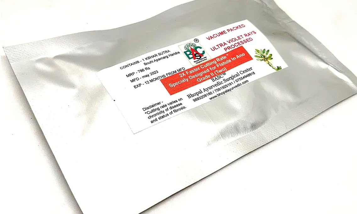 Bhopal Ayurvedic Kshar Sutra (Snuhi Apamarg Haridra) pack of 1 kshar sutra up to 2 x Faster Cutting Rate (B0CVS22FNB) Amazon Price History, Amazon Price Tracker