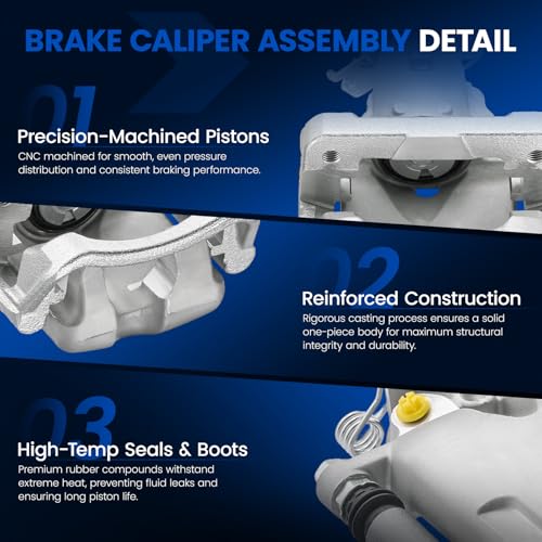 Image of Rear Brake Caliper Assembly Replaces for 18-B5400A 18-B5401A, Compatible with Buick LaCrosse 2012-2016 3.6L, for Regal 2011-2017 2.0L, Compatible with Chevrolet Impala 2014-2020 3.6L