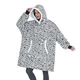 Sudadera con capucha manta hecha de vellón ultra suave y forrado con el calentamiento, la comodidad de Sherpa