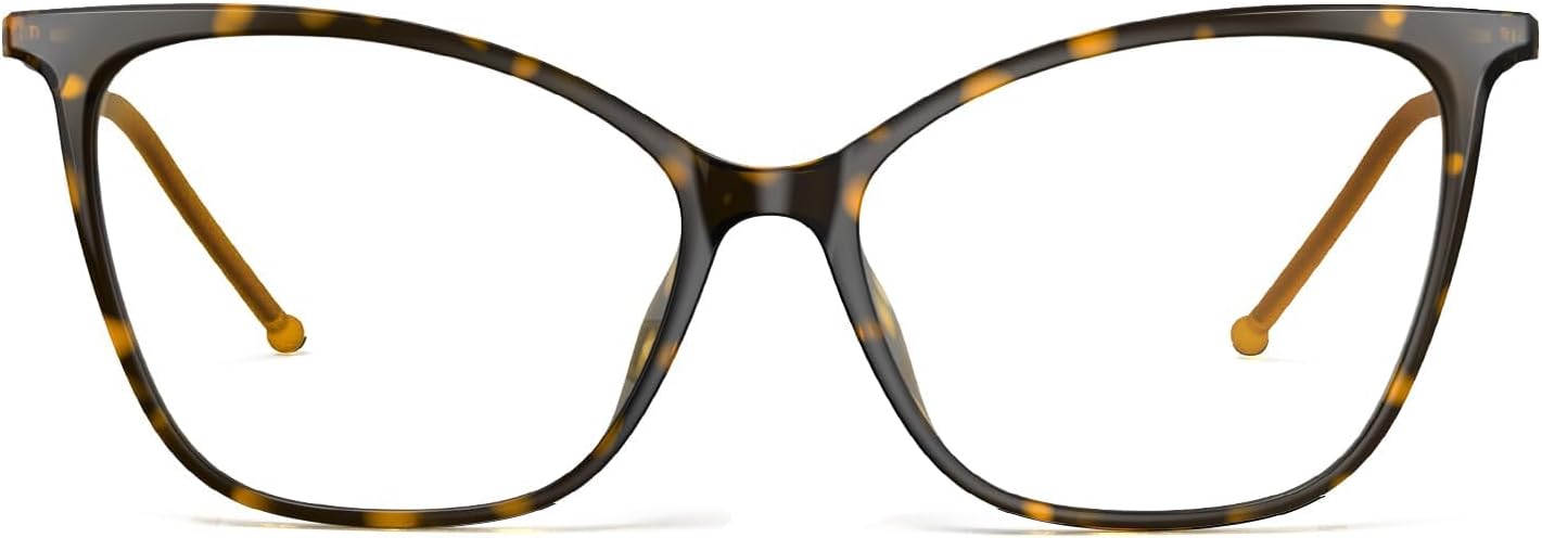 VISOONE Oversized Cat Eye Blue Light Blocking Glasses for Women Large Cute Lightweight Eyeglasses Metal Frame Calina - Image 4