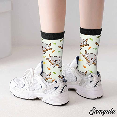 Image of Crew Socks for Woman Size 6-8 Tropical Wildlife Bright Teal Girls Socks