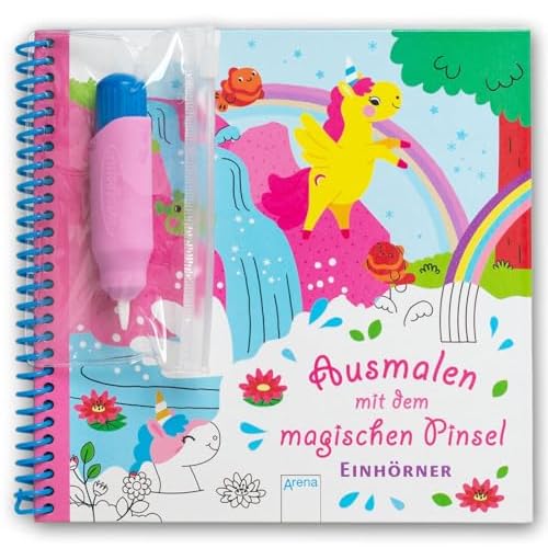 Ausmalen mit dem magischen Pinsel. Einhörner: Malbuch mit Wassertankpinsel für Kinder ab 3 Jahren
