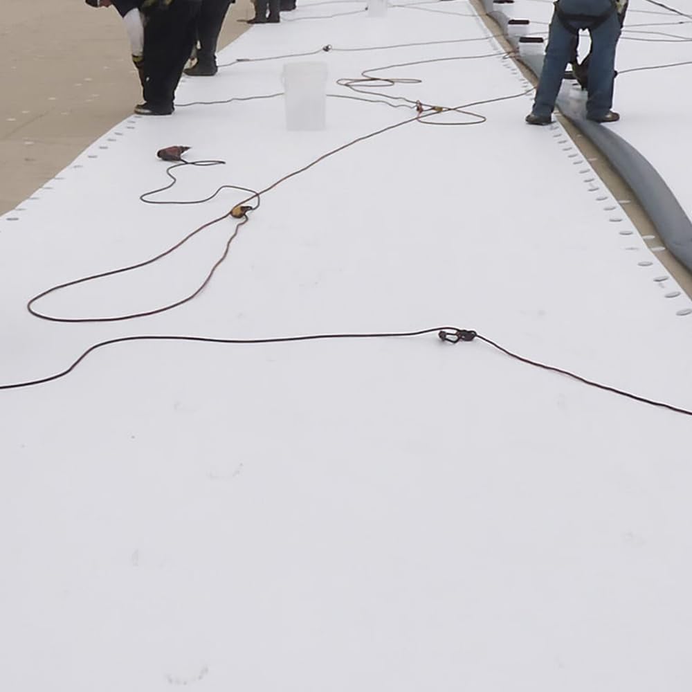 Lámina PVC 1,5 mm Impermeabilización Cubiertas 10 x 1,63 m | Impermeabiliza terrazas transitables y no transitables. Armada con malla de poliéster para obra nueva y rehabilitación.
