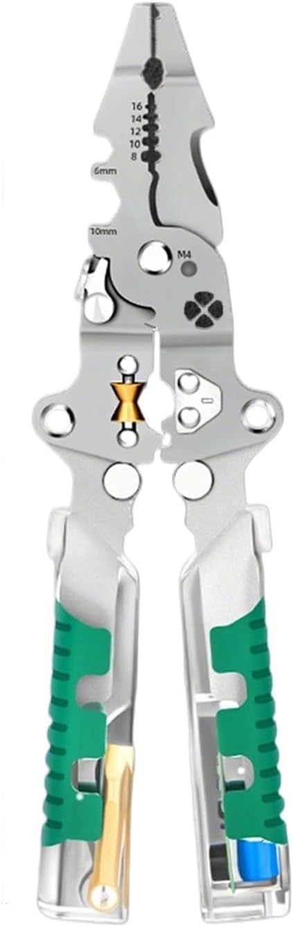 Professional Electrician Wire Stripper Foldable Wire Stripper Electrical Pliers for Cutting Stripping Crimping Wires