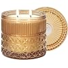 Chloefu LAN Sandalwood Candle Patchouli Candles for Home Scented Decorative Candles for Home Fragrance Gift for Women Men Candles for Blessing Prayers Highly Scented Long Lasting 14 oz