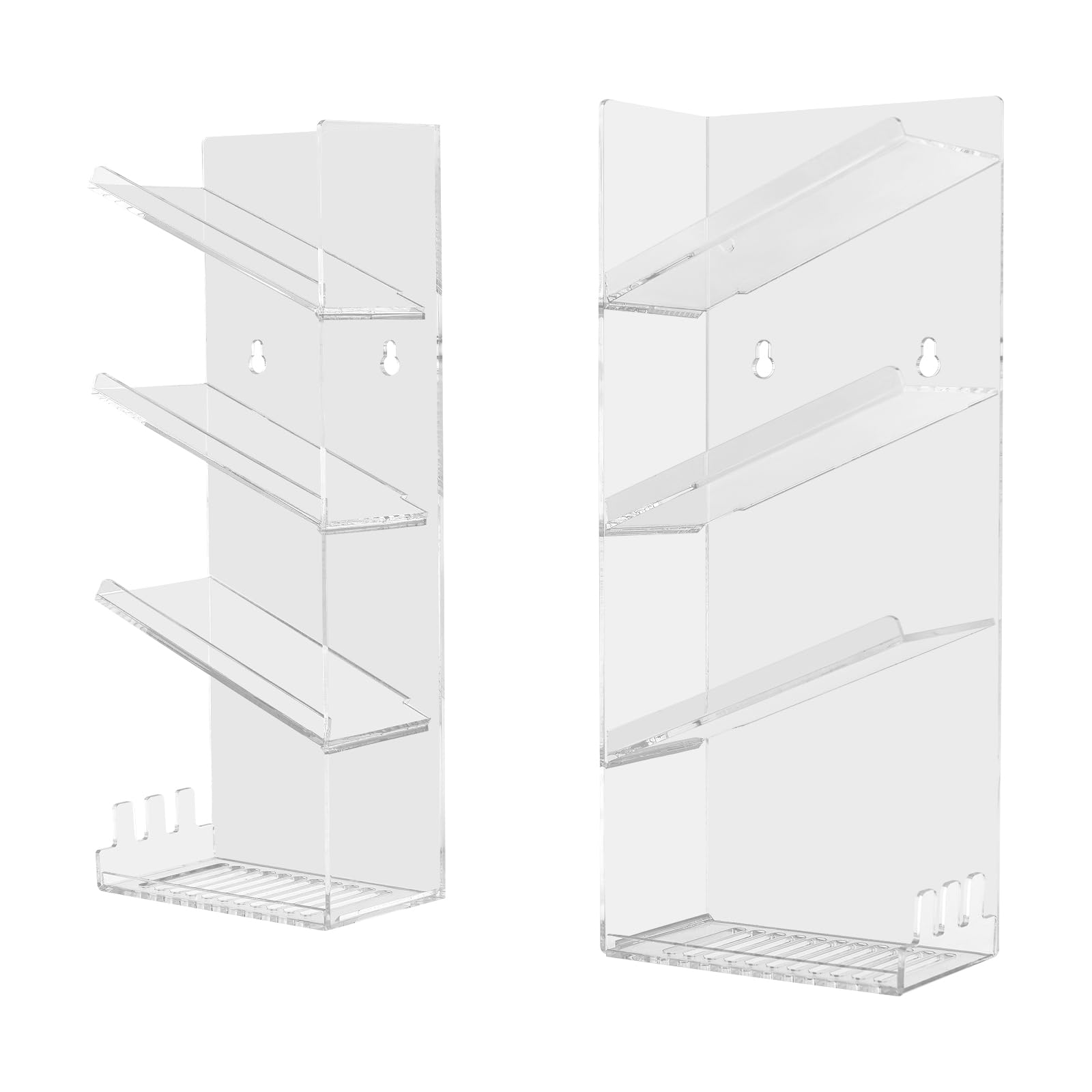 Étagère de douche en acrylique transparent haut de gamme pour support mural de rangement