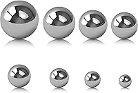 Vista 1 de SATINIOR 8 bolas de acero inoxidable para hacer anillos de moneda, bolas de acero inoxidable, surtido de 3/4, 5/8, 9/16, 1/2, 7/16, 3/8, 5/16 y 1/4