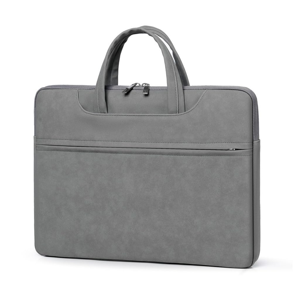 Bolsa Hombro Portátil Maletín Para Portátil 13.3 Pulgadas - Funda Impermeable Con Múltiples Bolsillos - Gris Elegante Protección 360 Ordenador