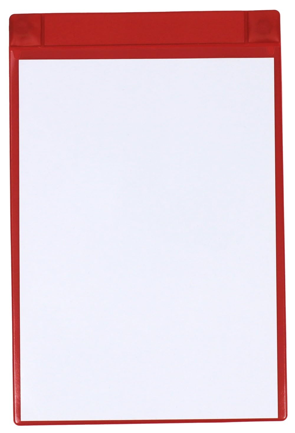 Magnettaschen A4 PVC rot Regenschutz und starken Neodym‑Magneten 10Stk | 0,3 mm PVC‑Weichfolie, zwei starke Neodym‑Magnete und Regenschutz für A4‑Einlagen