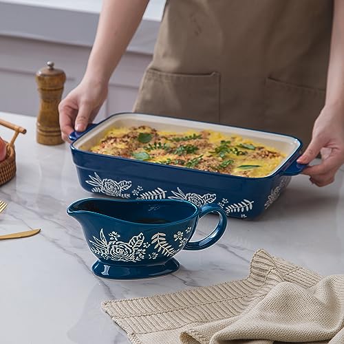 Wisenvoy Gravy Boat Porcelain Gravy Boats 20 Oz Gravy Bowl - Thumbnail 5