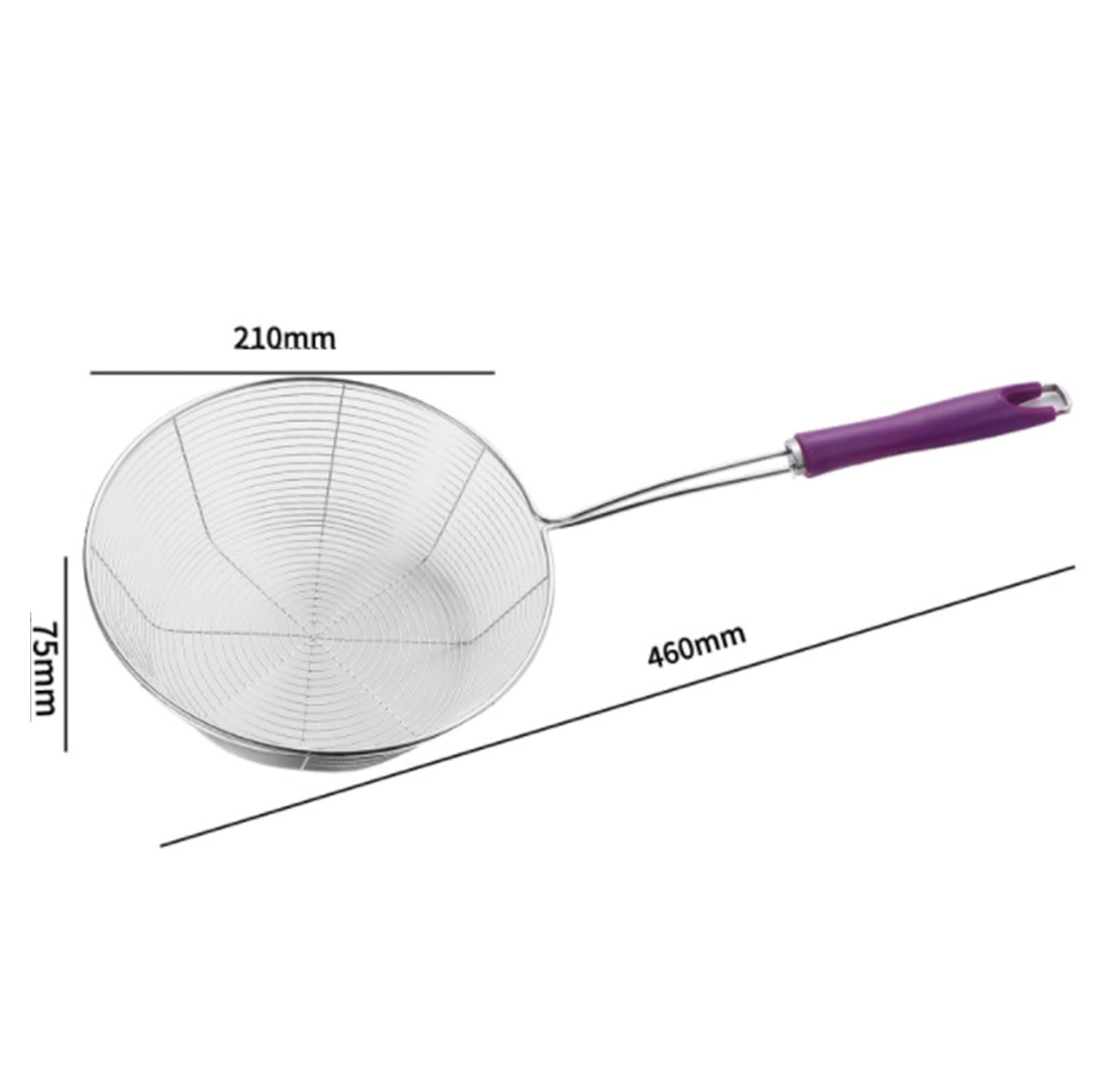 Schaumlöffel, Kochsieb Edelstahl Nudelsieb Braten Hot Pot Sieb Küchenhelfer Schaum(Grün,46cm)