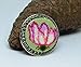 Handmade Embroidered Brooch with Pink Flower