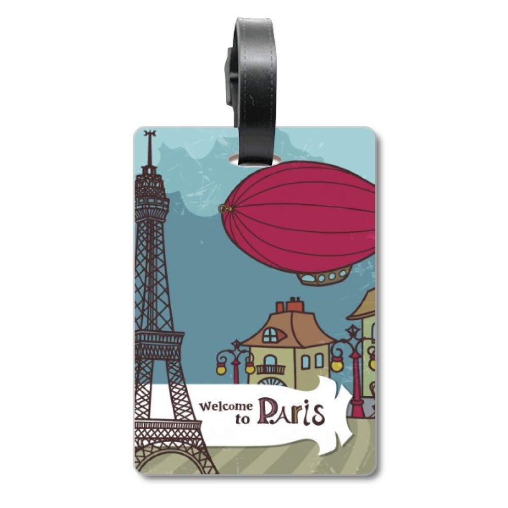 Tour Eiffel paysage croisière sac etiquette voyage au design rétro unique