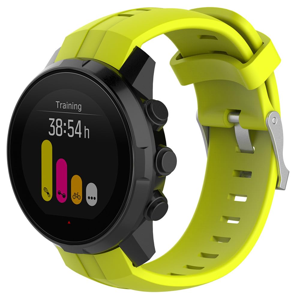 Yoktburu Watch Strap for Suunto Spartan Sport, Adjustable Silicone Sport Wristband Quick Release Replacement Band Compatible with Suunto Spartan Sport Smart Watch (green)