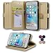 Abacus24-7 iPhone 7 PLUS Case, Wallet with RFID Blocking ID/Credit Card Theft Protection Flip Cover, Blue